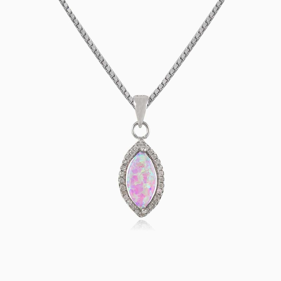 Woman Monte Cristo | Marquise Pink Opal Pendant