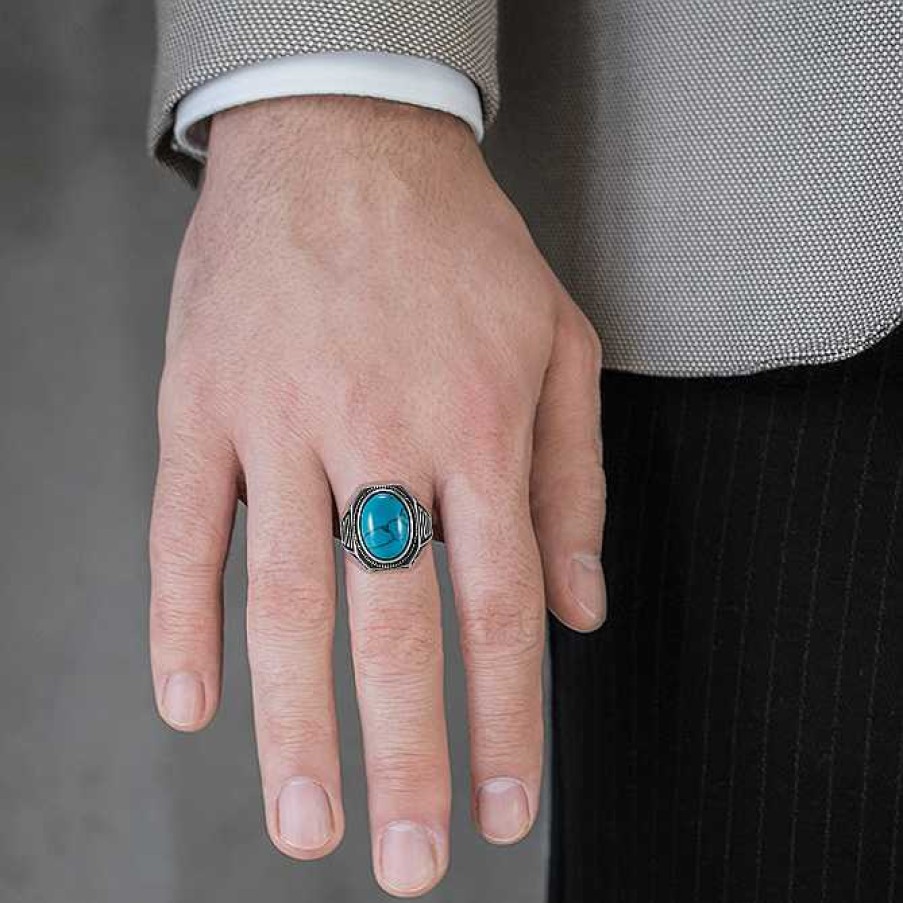 Man Monte Cristo | Cabochon Turquoise Ring