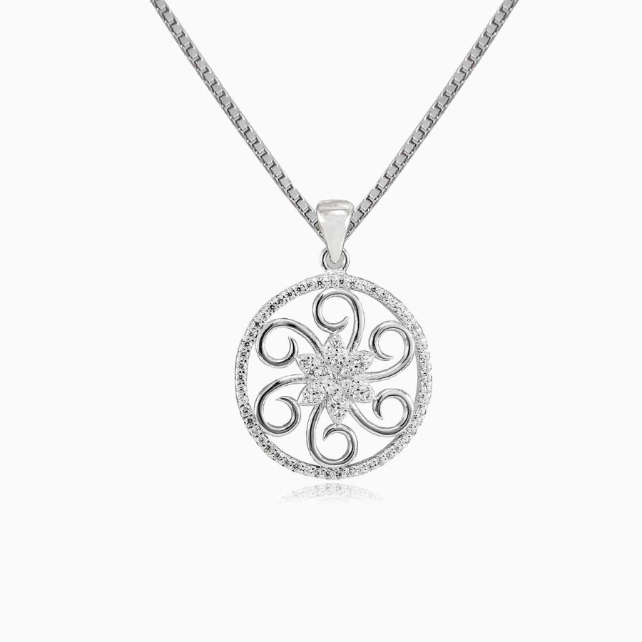 Woman Monte Cristo | Spiral Flower Pendant