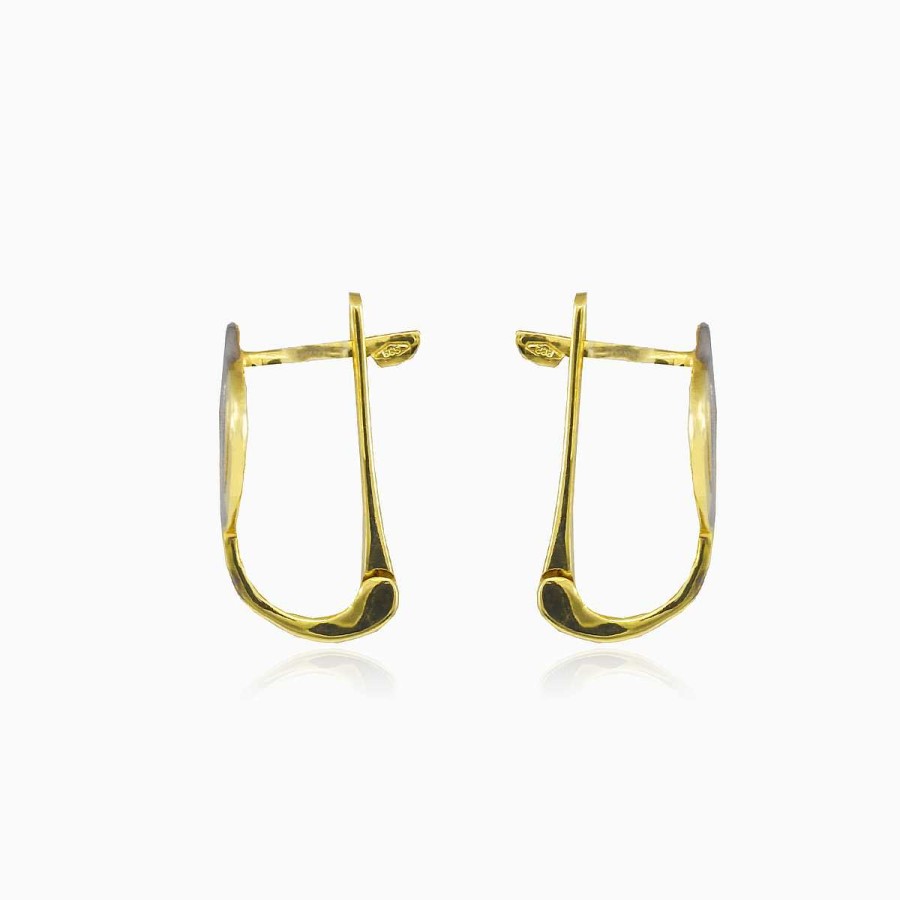 Woman Monte Cristo | Abstract Lines Gold Earrings