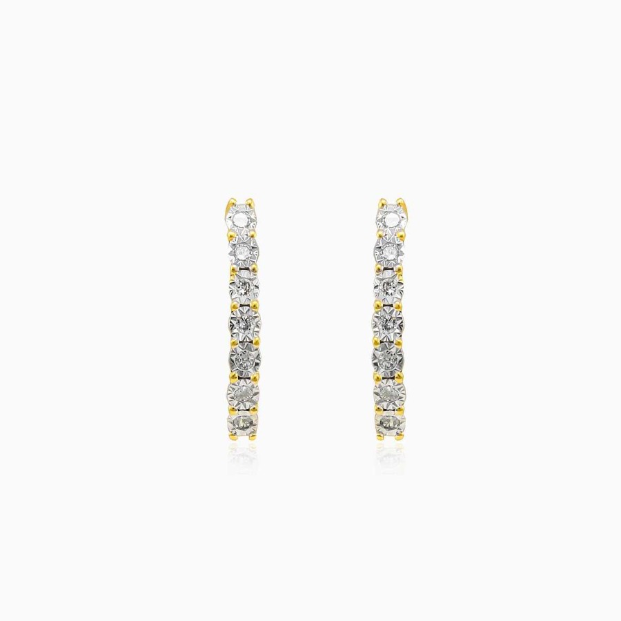 Woman Monte Cristo | One Line Diamond Earrings