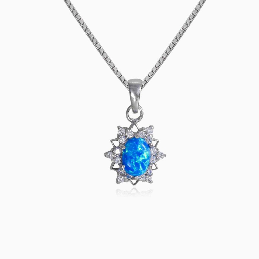 Woman Monte Cristo | Star Blue Opal Pendant