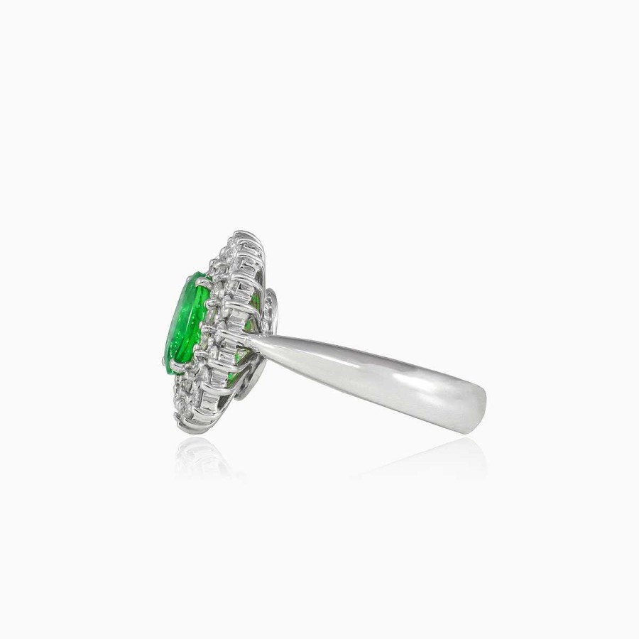 Woman Monte Cristo | Royal Emerald White Gold Ring