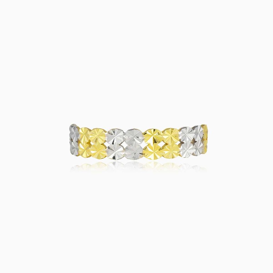 Woman Monte Cristo | Shiny White And Yellow Band Ring