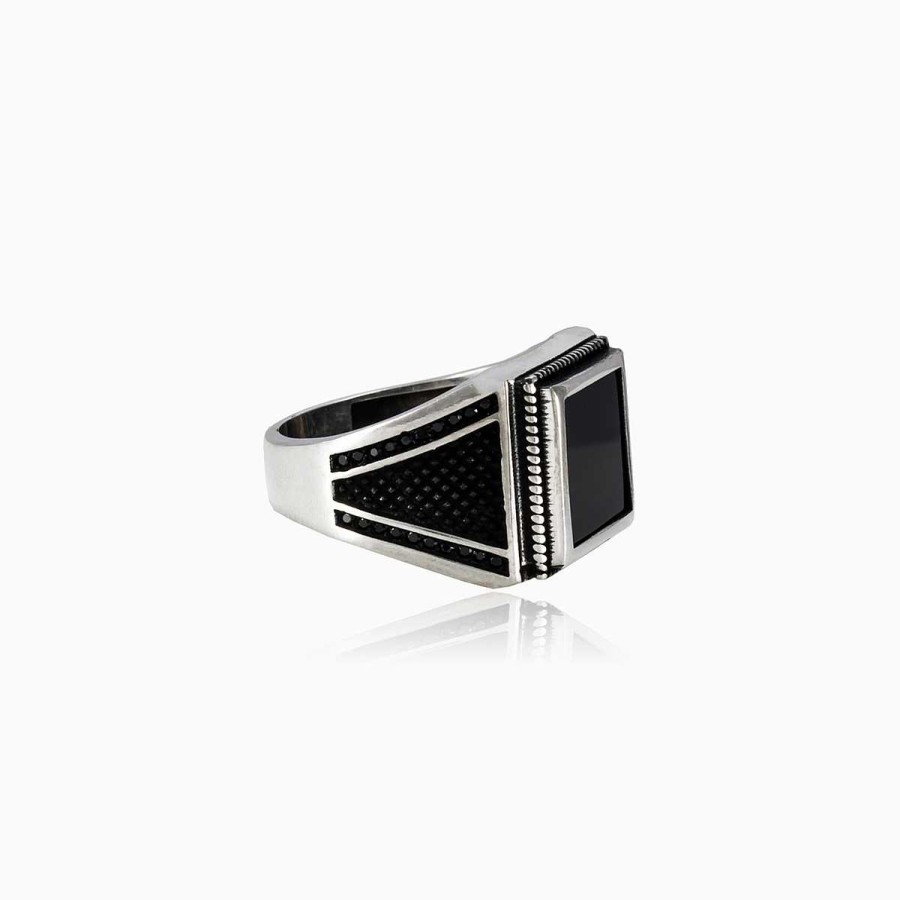 Man Monte Cristo | Square Onyx And Spinels