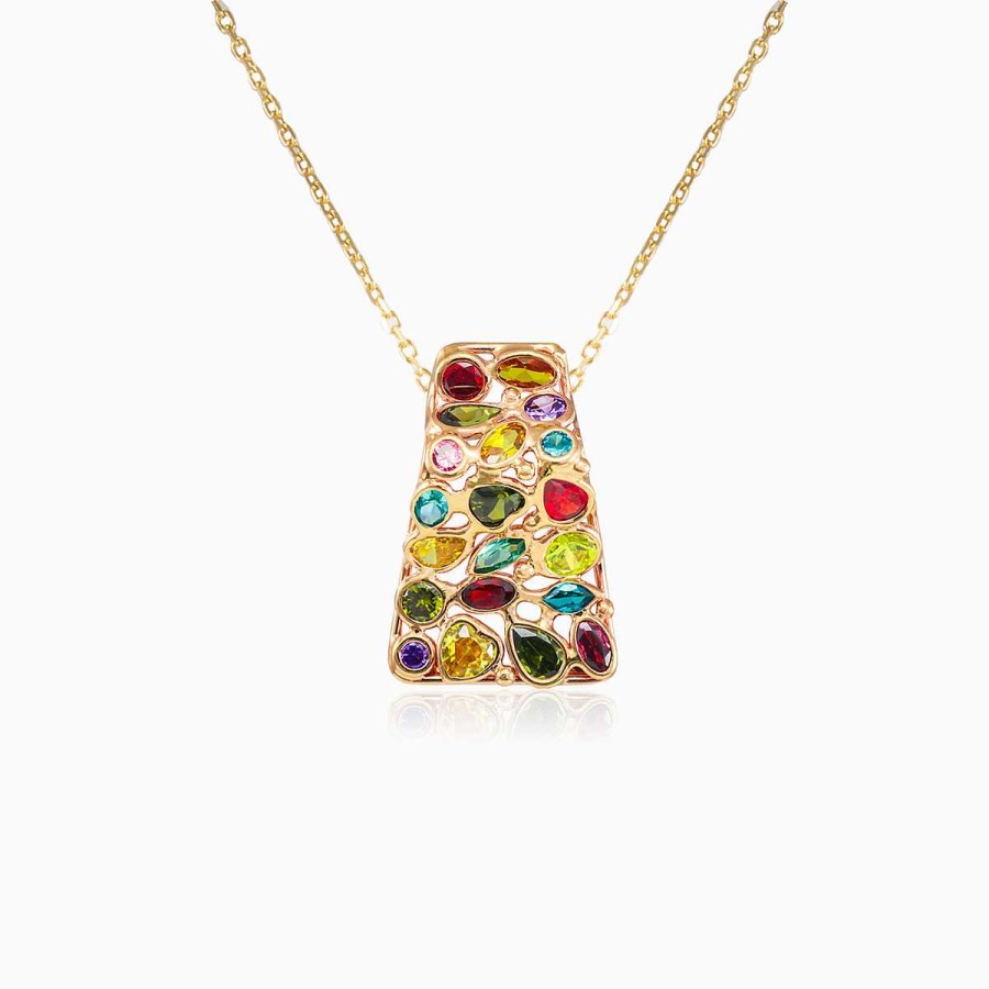 Woman Monte Cristo | Mosaico Trapeze Gold Pendant