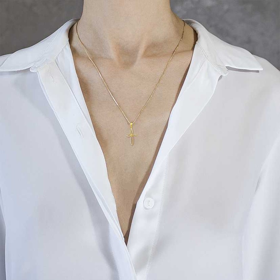 Woman Monte Cristo | Marquise Gold And Crystal Cross