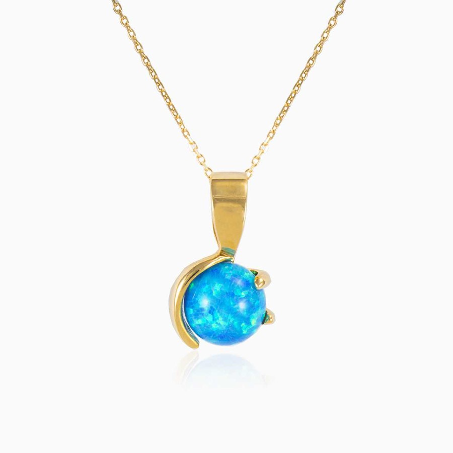 Woman Monte Cristo | Unique Blue Opal Pendant