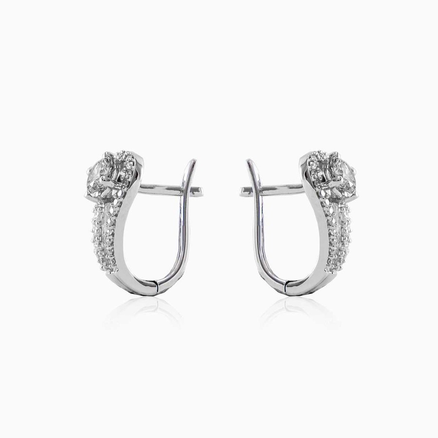 Woman Monte Cristo | Wave Diamond Earrings