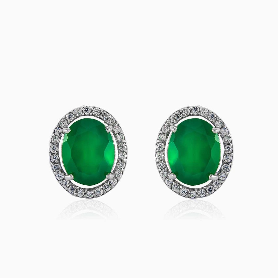 Woman Monte Cristo | Silver Earrings With Jade