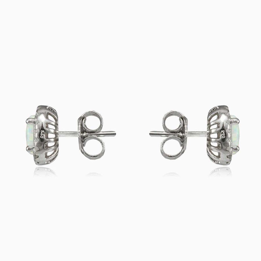 Woman Monte Cristo | Royal Oval White Opal Studs