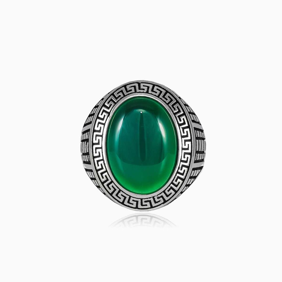 Man Monte Cristo | Cabochon Jade Ring