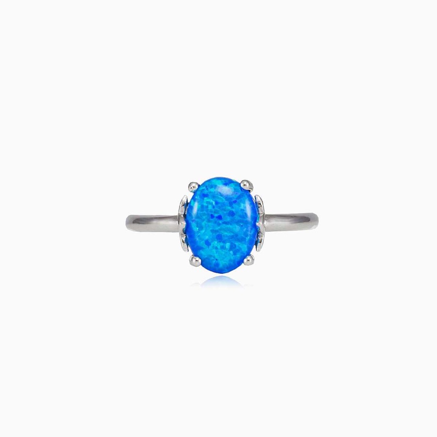 Woman Monte Cristo | Blue Opal In A Crown Ring