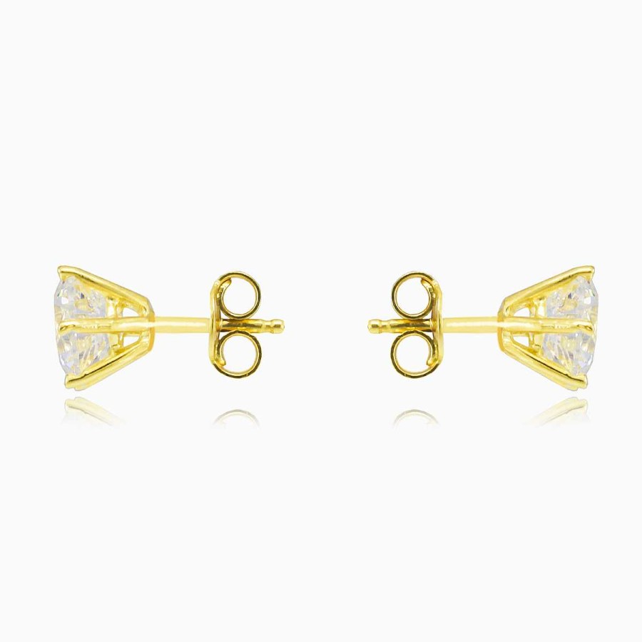 Woman Monte Cristo | Six Prong Gold Studs