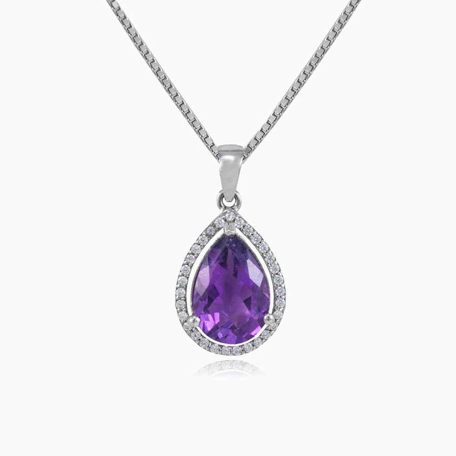 Woman Monte Cristo | Amethyst Drop Pendant