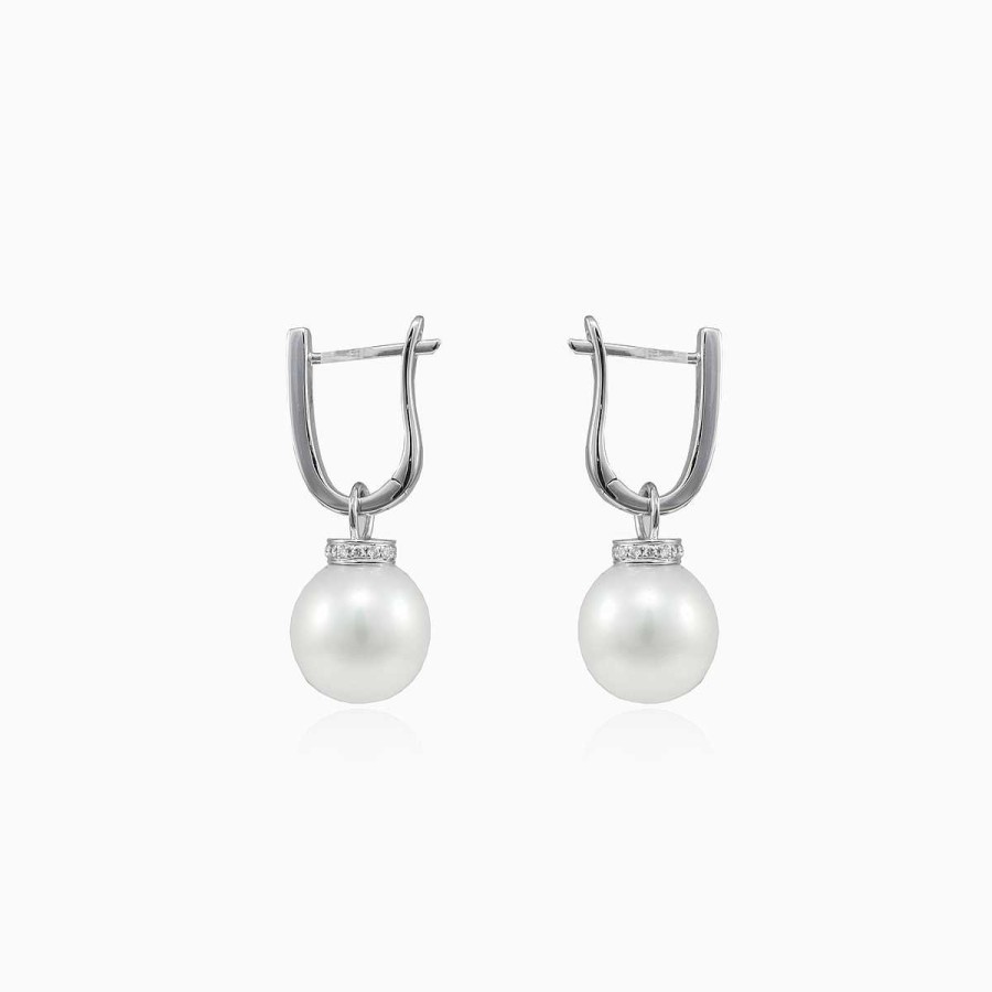 Woman Monte Cristo | Drop Pearl And Diamond Earrings