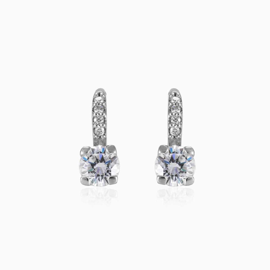 Woman Monte Cristo | Accent White Gold Earrings