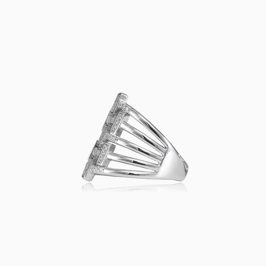 Woman Monte Cristo | Belted Silver Ring