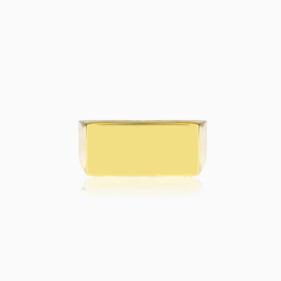 Woman Monte Cristo | Gold High Polished Rectangle Ring