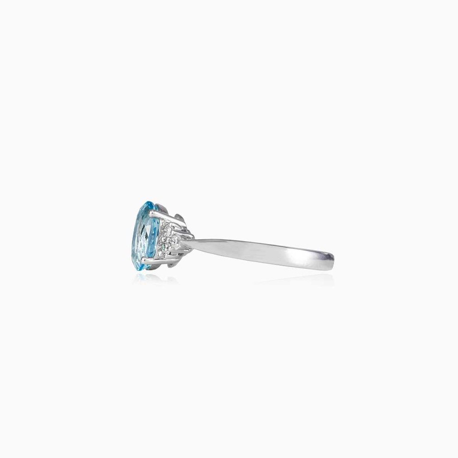 Woman Monte Cristo | Aquamarine And Diamonds Ring