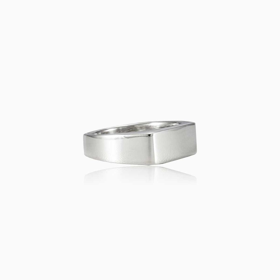 Woman Monte Cristo | Narrow Rectangle Silver Ring