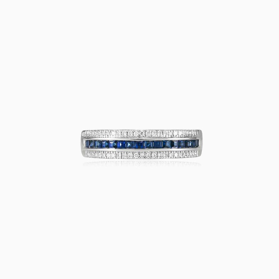 Woman Monte Cristo | Sapphire And Diamonds Band