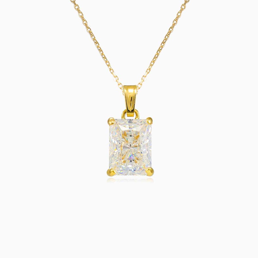 Woman Monte Cristo | Radiant Crystal Gold Pendant