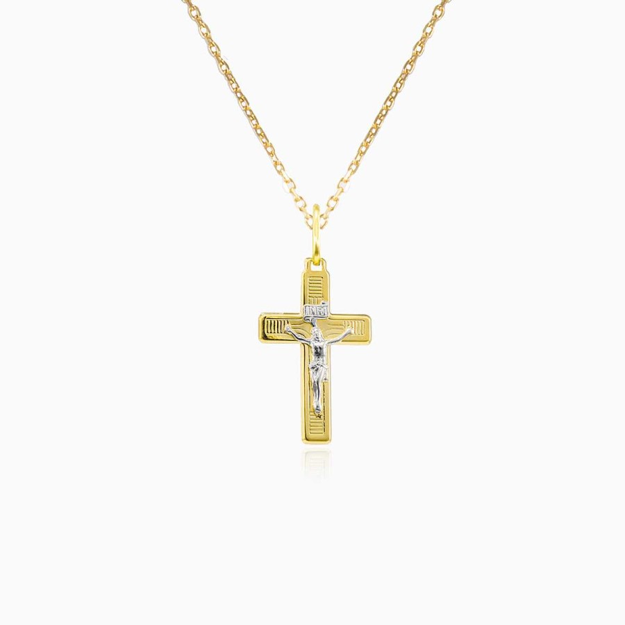 Woman Monte Cristo | Lined Gold Cross