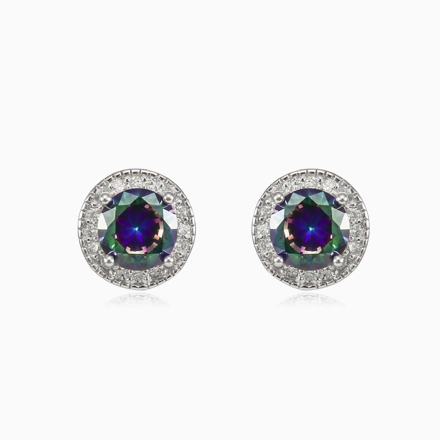 Woman Monte Cristo | Round Mystic Topaz Studs