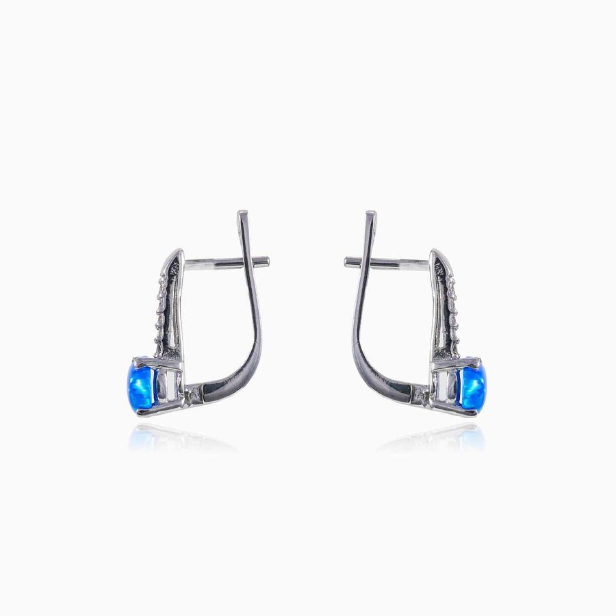 Woman Monte Cristo | Symmetric Blue Opal Earrings