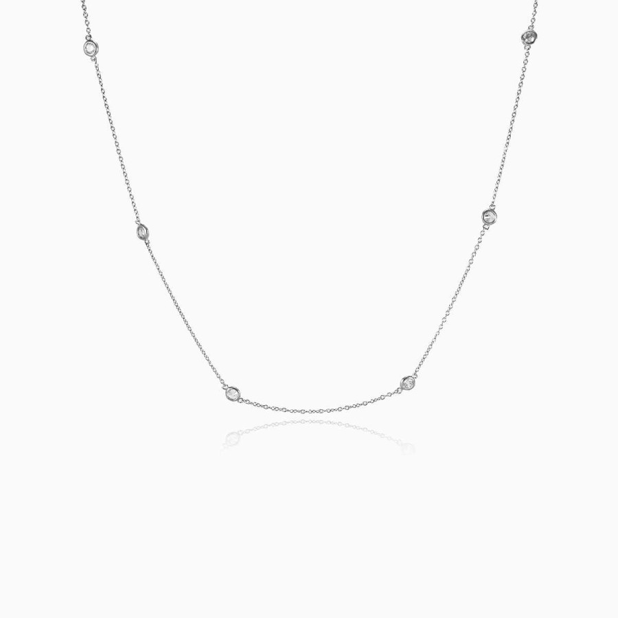 Woman Monte Cristo | Long Bezel Necklace