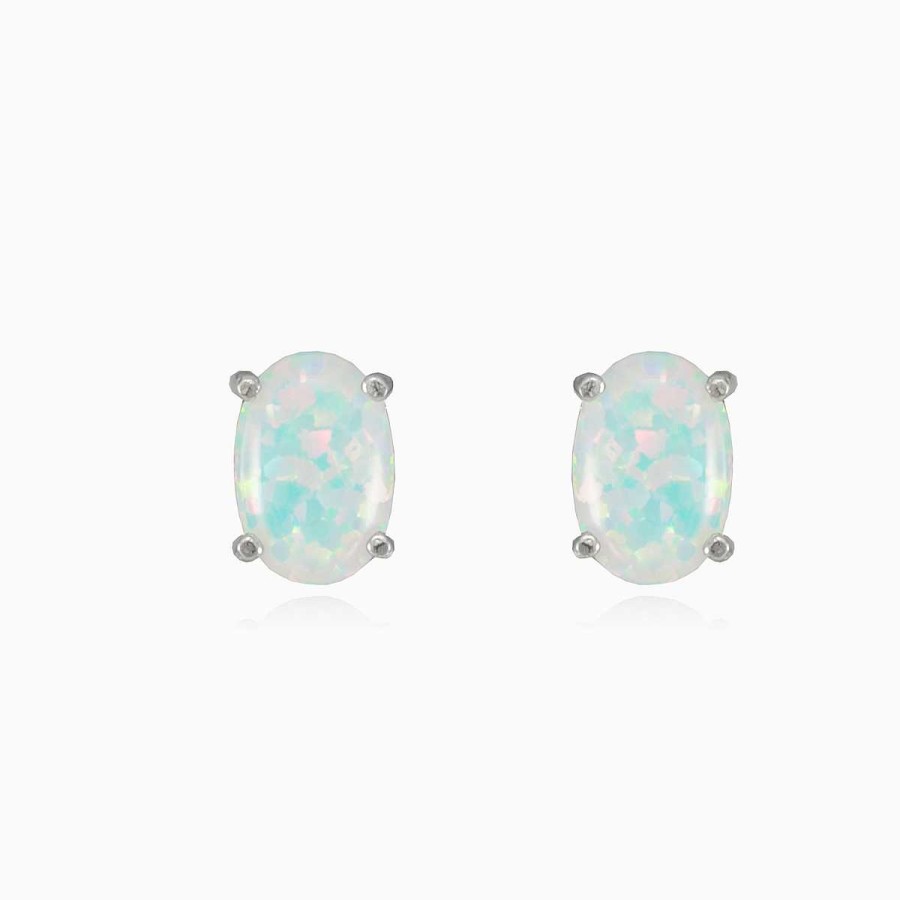 Woman Monte Cristo | White Opal Studs