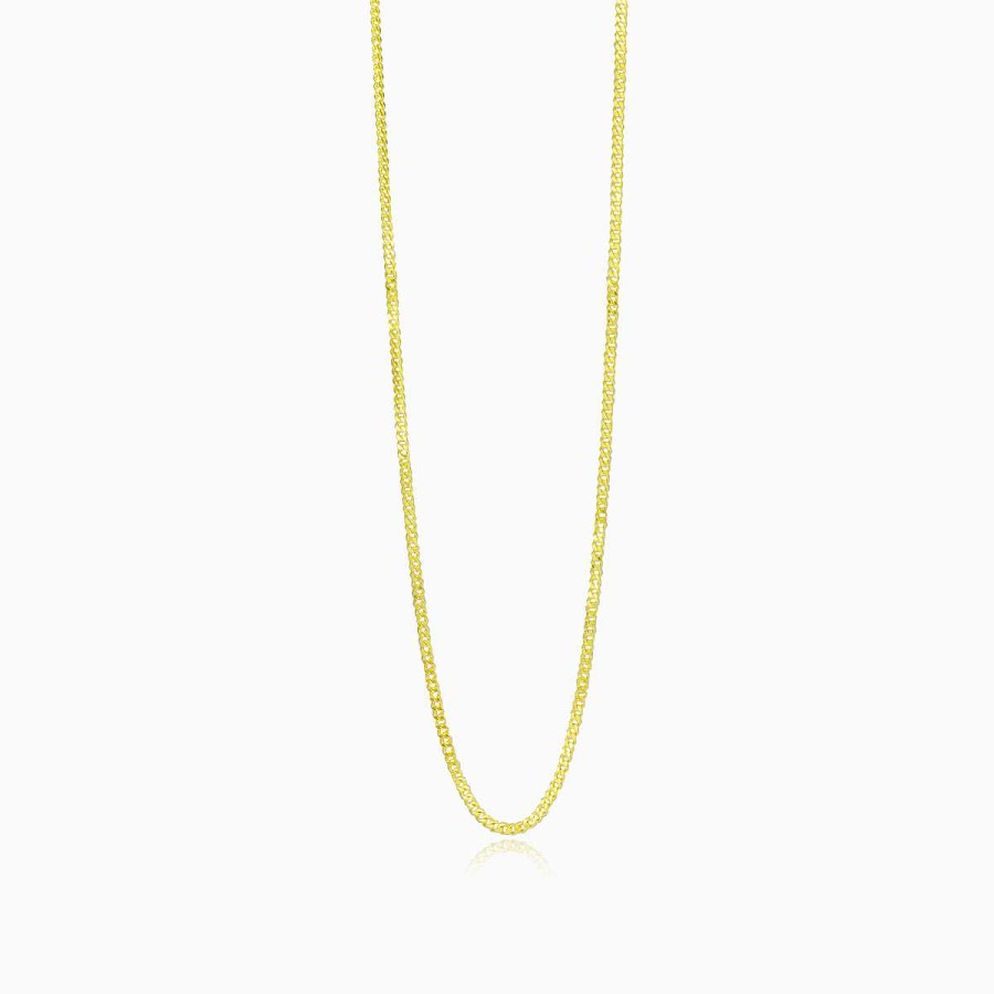 Woman Monte Cristo | Thin Curb Gold Chain