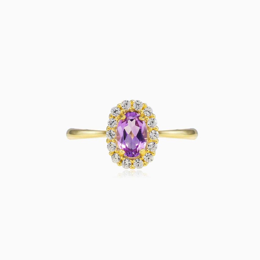 Woman Monte Cristo | Oval Amethyst Gold Ring