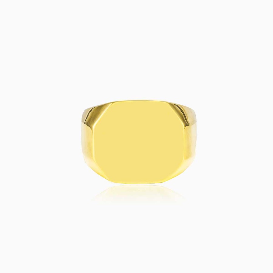 Man Monte Cristo | Octagonal Gold Plated Ring