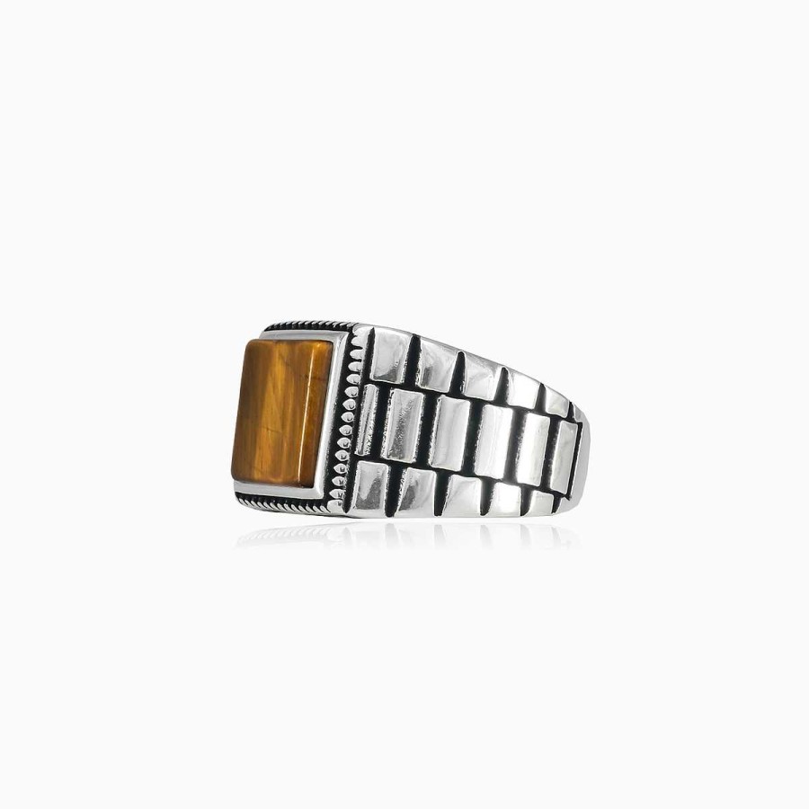 Woman Monte Cristo | Rigid Square Tiger Eye Ring