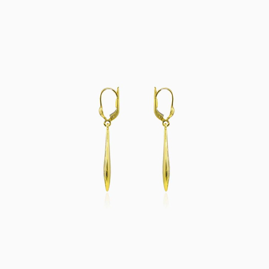 Woman Monte Cristo | Dangling Shiny Detailed Gold Earrings