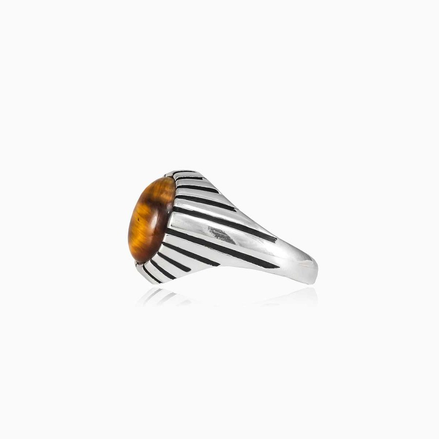 Woman Monte Cristo | Symmetric Cabochon Tiger Eye Ring