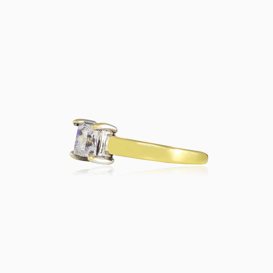 Woman Monte Cristo | Princess Crystal Yellow Gold Ring