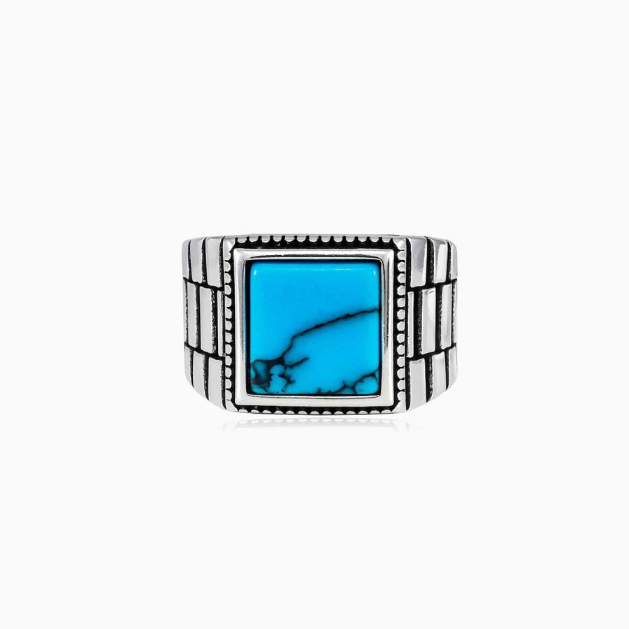 Woman Monte Cristo | Rigid Square Turquoise Ring