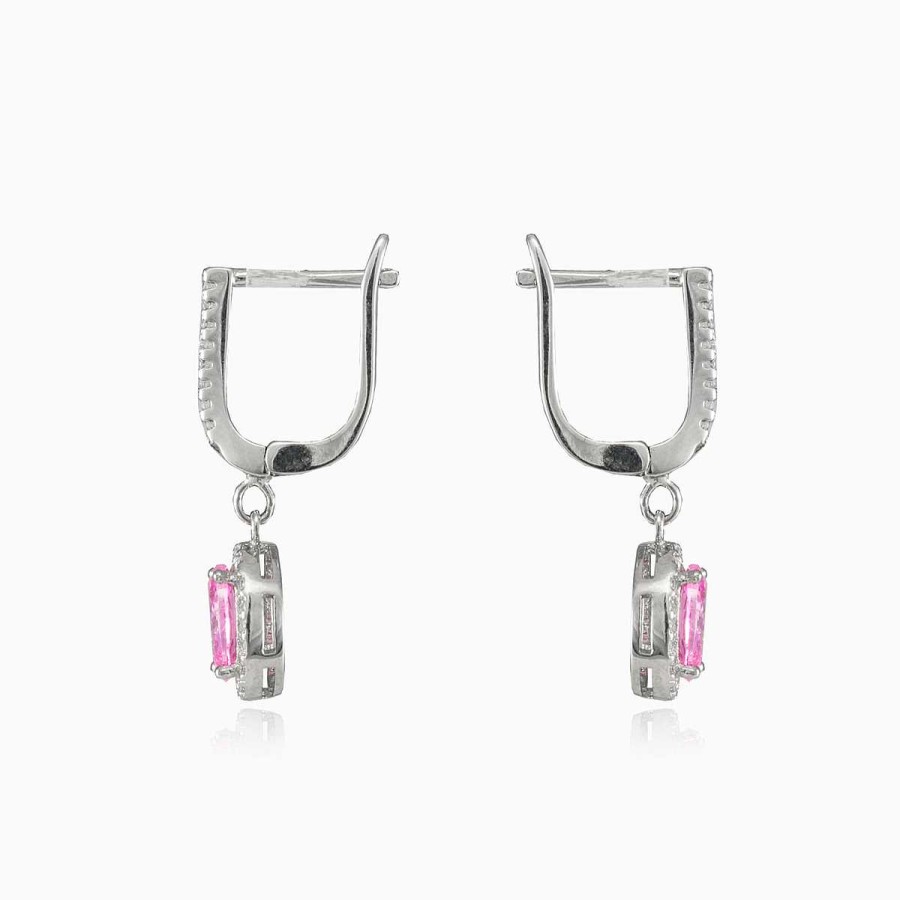 Woman Monte Cristo | Dangling Rose Quartz Earrings