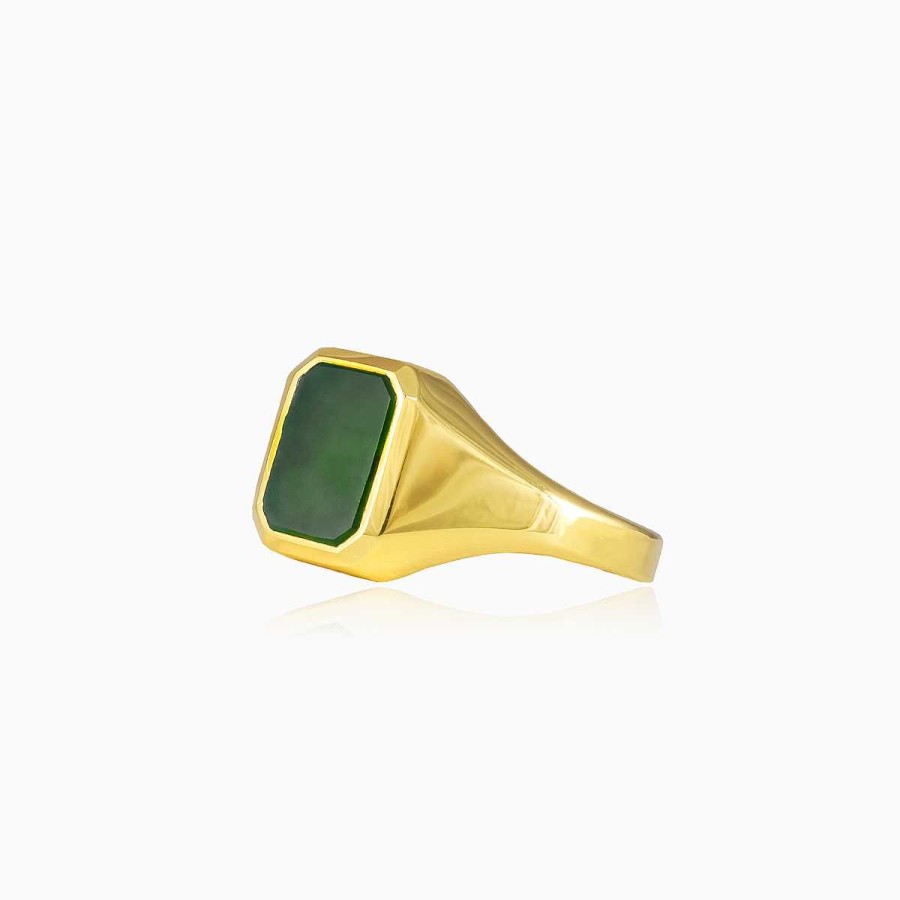 Woman Monte Cristo | Gold Jade Ring