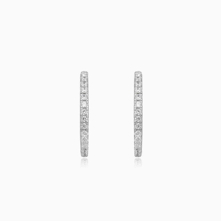 Woman Monte Cristo | Thin Crystal Line Earrings