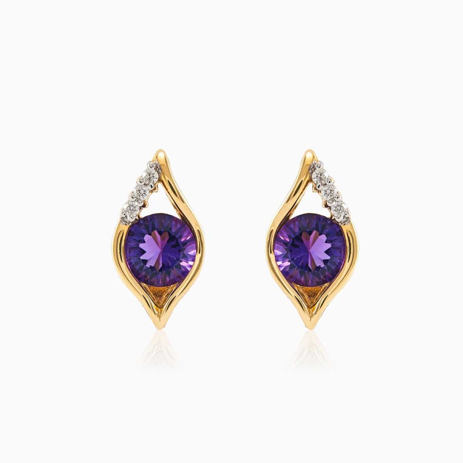 Woman Monte Cristo | Amethyst Eye Earrings