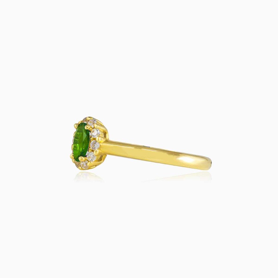 Woman Monte Cristo | Bold Oval Green Quartz Gold Ring