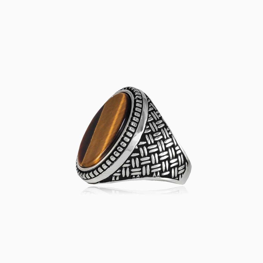 Man Monte Cristo | Braided Tiger Eye Ring