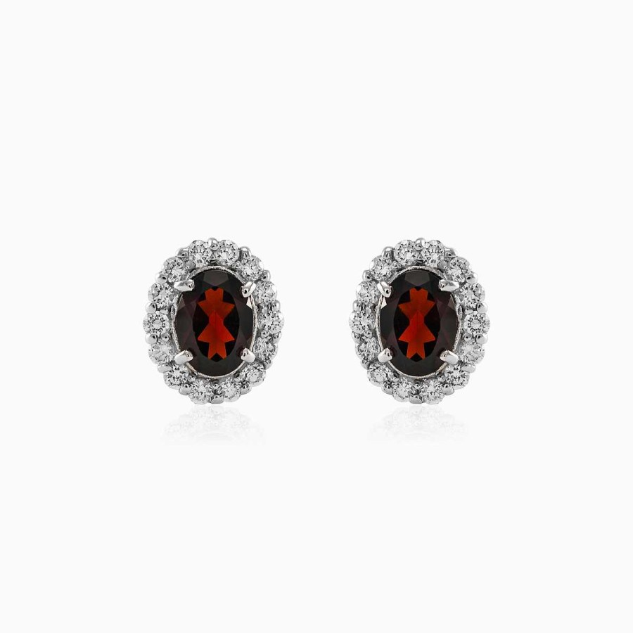 Woman Monte Cristo | Ellisse Garnet Earrings