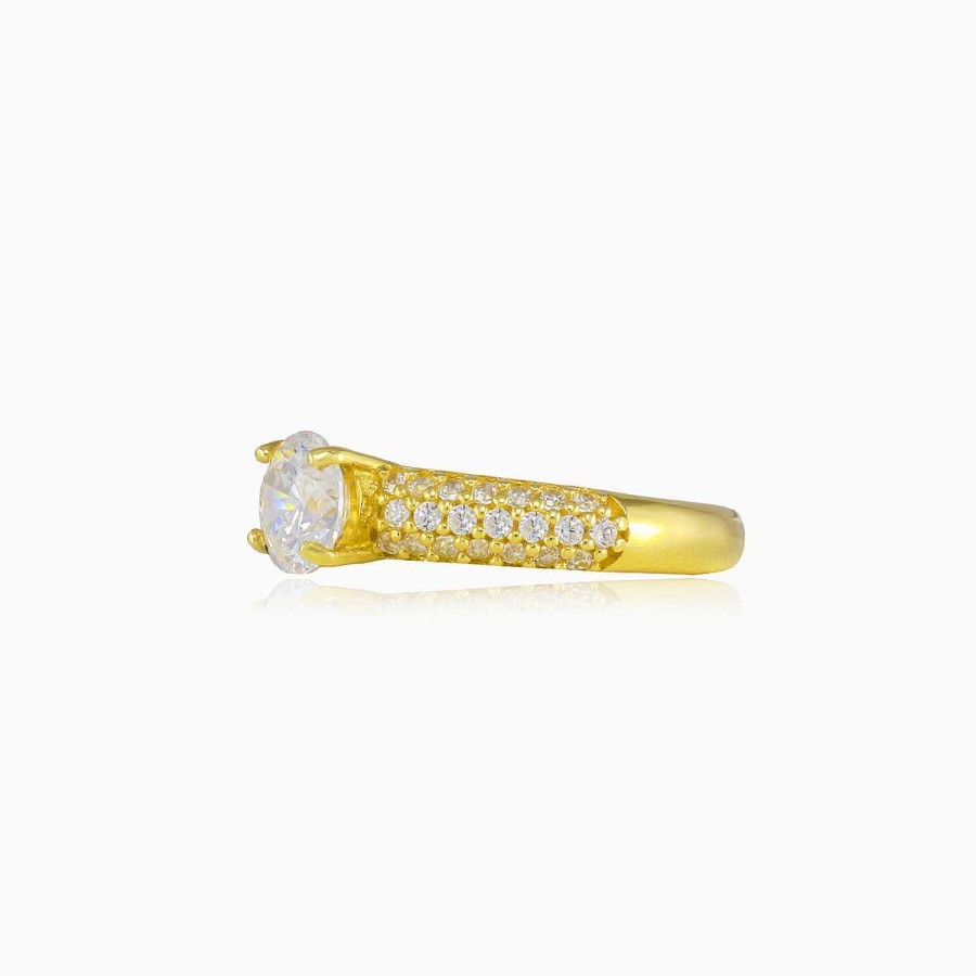 Woman Monte Cristo | Accent Pave Gold Ring