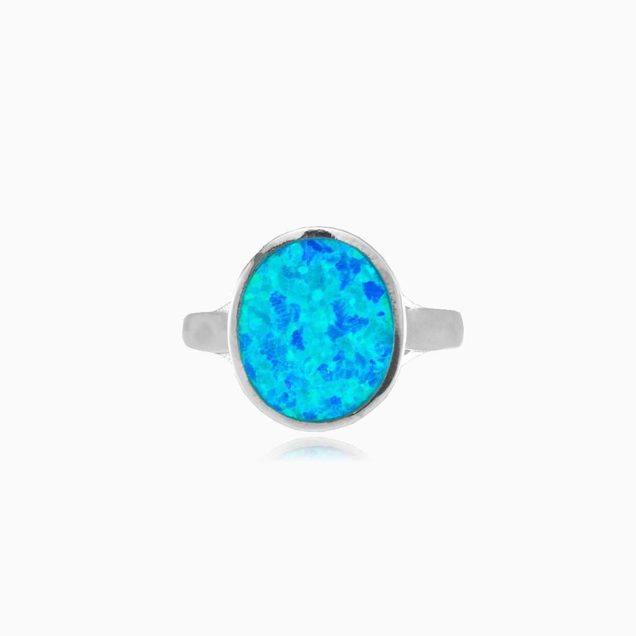 Woman Monte Cristo | Blue Opal Statement Ring