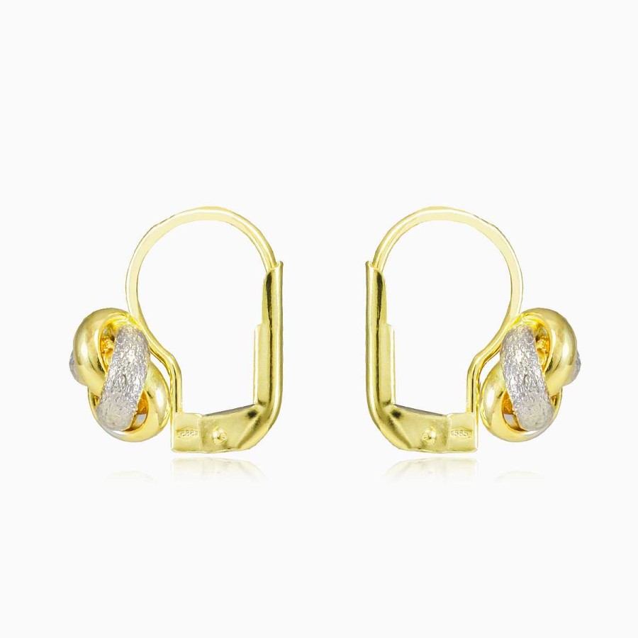 Woman Monte Cristo | Unique Knotted Drop Gold Earrings